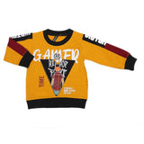 Boys Full Sleeves Terry T-Shirt - Mustard, Kids, Boys T-Shirts, Chase Value, Chase Value