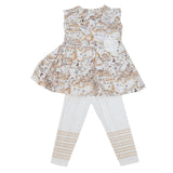 Girls Half Sleeves Tights Suit - Brown, Kids, Girls Sets And Suits, Chase Value, Chase Value