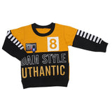 Boys Full Sleeves Terry T-Shirt - Mustard, Kids, Boys T-Shirts, Chase Value, Chase Value