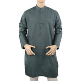 Men's Mashriq Slim Fit Kurta Plain - Steel Green, Men's Kurtas, Chase Value, Chase Value