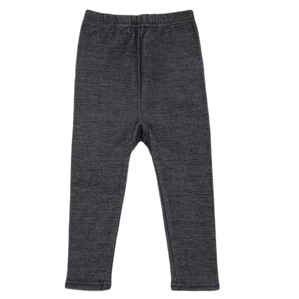 Girls Trouser - Denim Black, Kids, Tights Leggings And Pajama, Chase Value, Chase Value