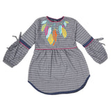 Girls Full Sleeves Embroidered Kurti 6B-237 - Grey, Kids, Girls Kurti, Chase Value, Chase Value