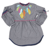 Girls Full Sleeves Embroidered Kurti 6B-237 - Grey, Kids, Girls Kurti, Chase Value, Chase Value