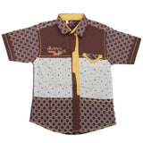 Boys Half Sleeves Casual Shirt -Brown, Kids, Boys Shirts, Chase Value, Chase Value