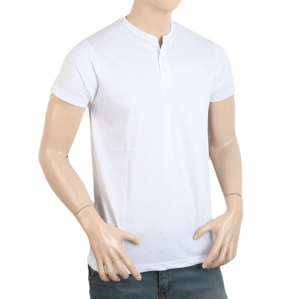 Men's Half Sleeves T-Shirt - White, Men, T-Shirts And Polos, Chase Value, Chase Value