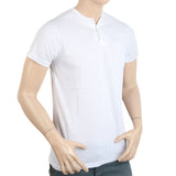 Men's Half Sleeves V Neck T-Shirt - White, Men, T-Shirts And Polos, Chase Value, Chase Value