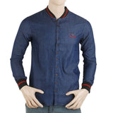 Men's Casual Club Rib Denim Shirt - Blue, Men, Shirts, Chase Value, Chase Value