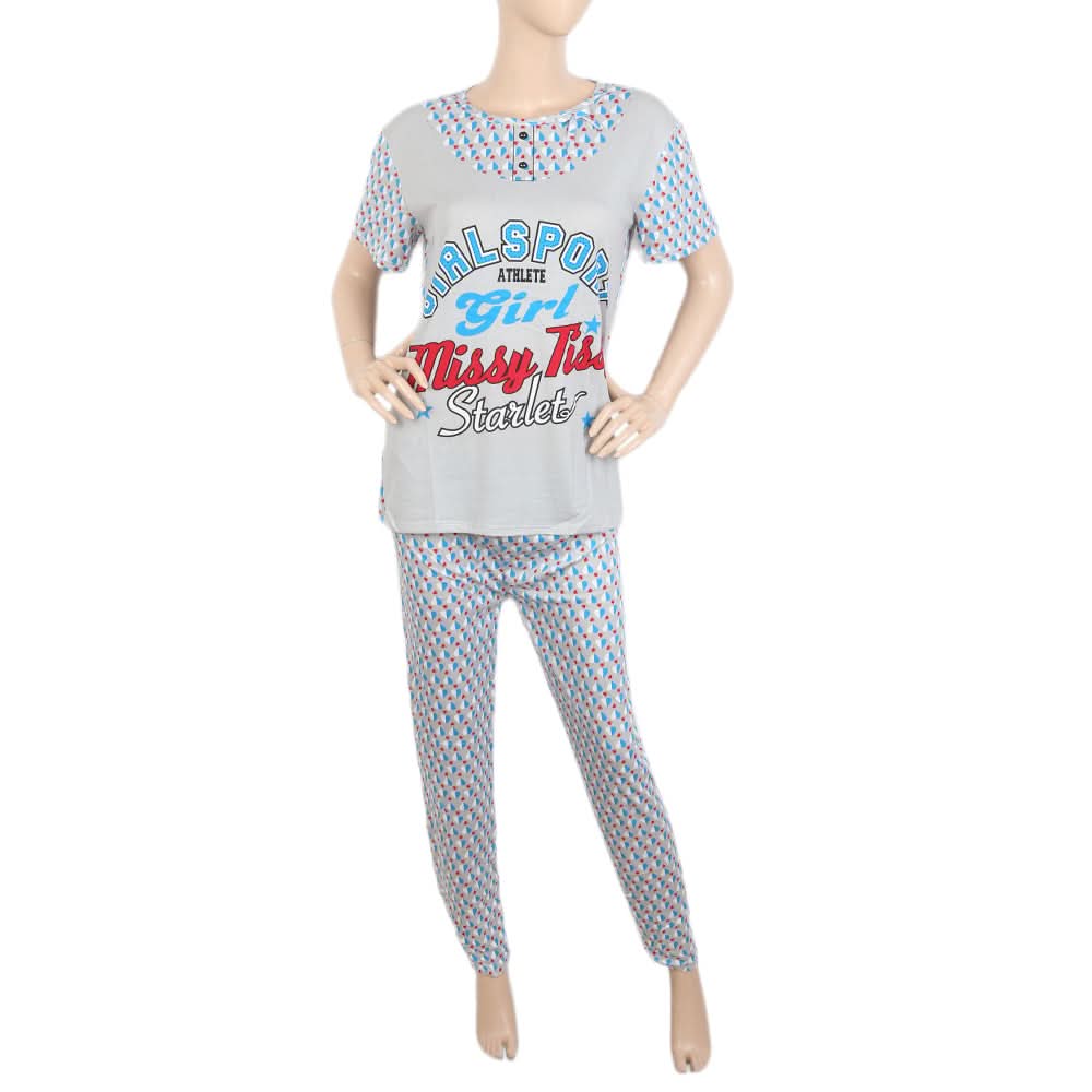Women's Night Suit - Light Grey, Women, Night Suit, Chase Value, Chase Value