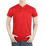 Men's Half Sleeves V Neck T-Shirt - Red, Men, T-Shirts And Polos, Chase Value, Chase Value