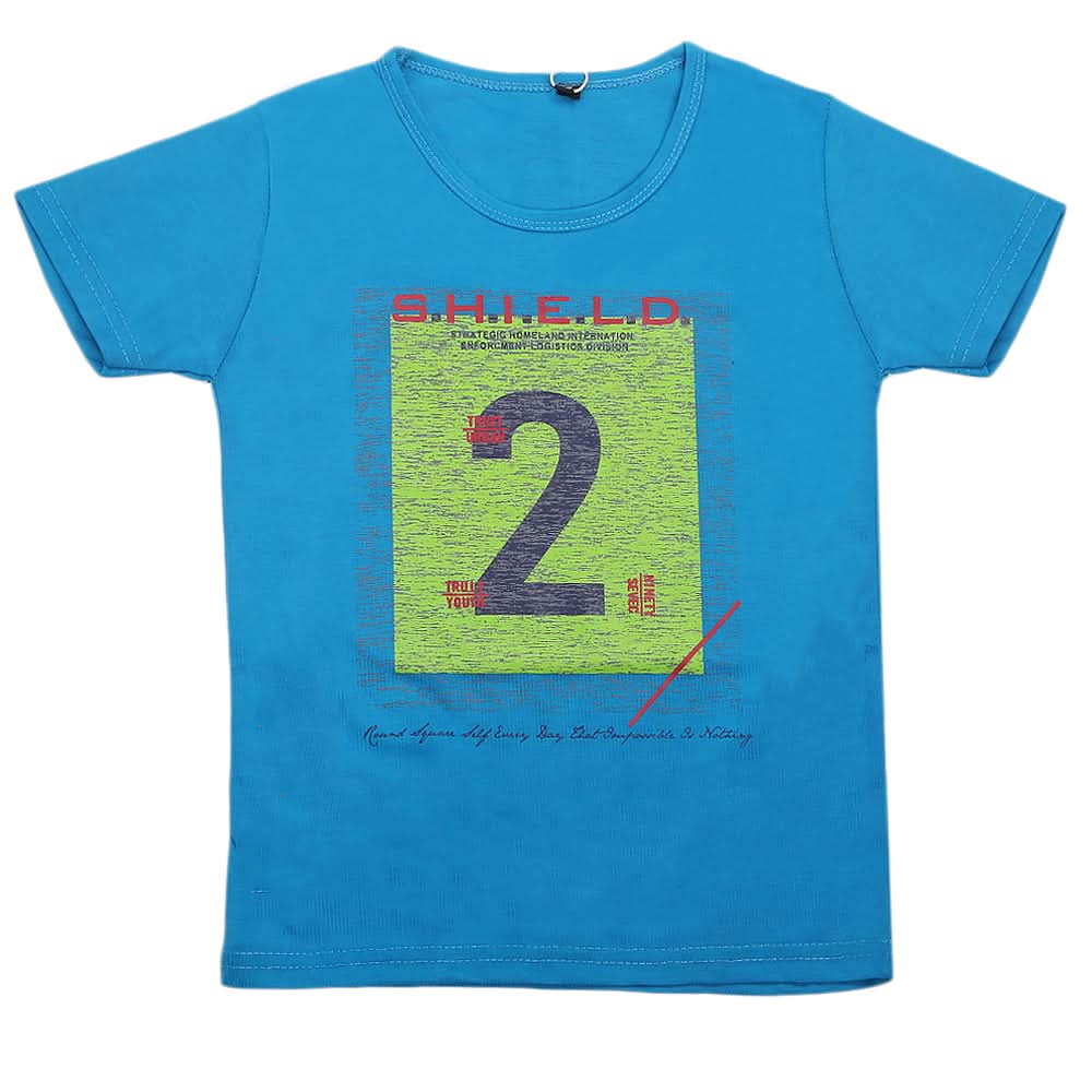 Boys Half Sleeves T-Shirt - Blue, Kids, Boys T-Shirts, Chase Value, Chase Value