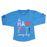 Girls Full Sleeves Jersey T-Shirt - Royal Blue, Kids, Girls T-Shirts, Chase Value, Chase Value