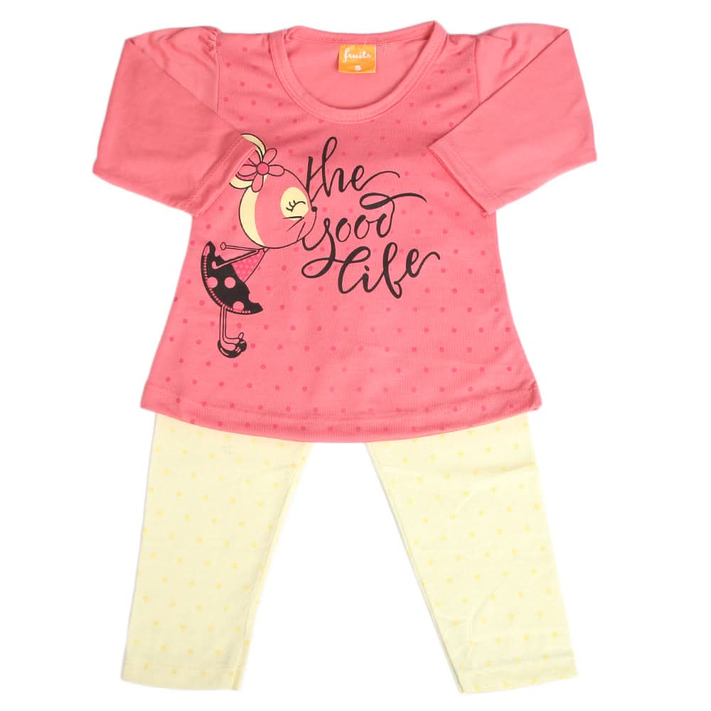 Girls Full Sleeves Suit - Dark Pink, Girls Suits, Chase Value, Chase Value