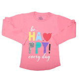 Girls Full Sleeves Jersey T-Shirt - Pink, Kids, Girls T-Shirts, Chase Value, Chase Value