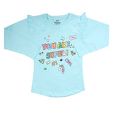 Girls Full Sleeves Jersey T-Shirt - Light Blue, Kids, Girls T-Shirts, Chase Value, Chase Value