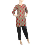 Women's Printed Lawn 2Pcs Stitched Suit - Black, Women, Shalwar Suits, Chase Value, Chase Value