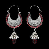 Women's Earring - Silver-Red, Women, Earrings & Tops, Chase Value, Chase Value