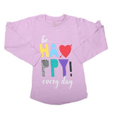 Girls Full Sleeves Jersey T-Shirt - Purple, Kids, Girls T-Shirts, Chase Value, Chase Value