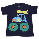 Boys Round Neck Half Sleeves T-Shirt - Navy Blue, Kids, Boys T-Shirts, Chase Value, Chase Value