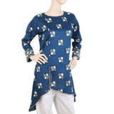 Women's Dobby Printed Kurti - Steel Blue, Women, Ready Kurtis, Chase Value, Chase Value