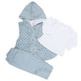 Newborn Girls Full Sleeve Suit (357) - Steel Blue, Kids, NB Girls Sets And Suits, Chase Value, Chase Value