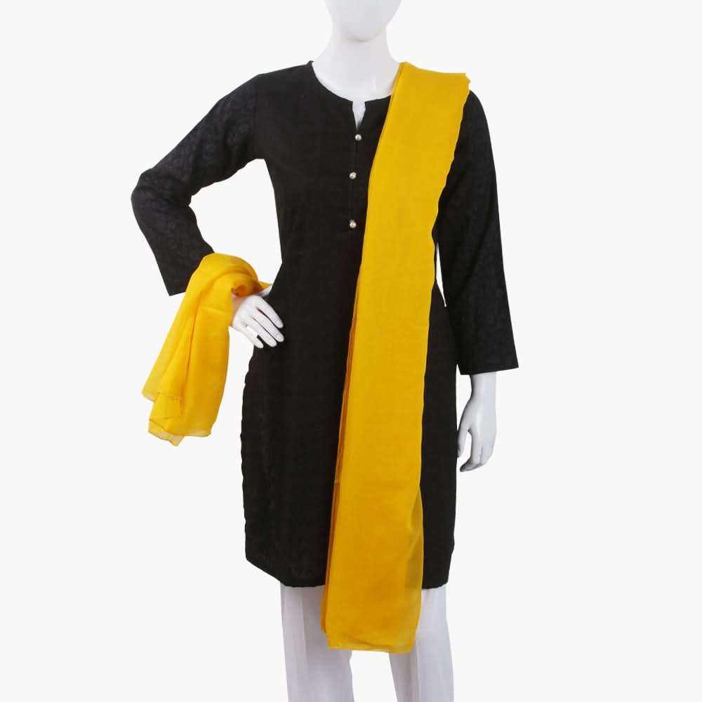 Women's Plain Chiffon Dupatta - Yellow, Women Dupatta, Chase Value, Chase Value