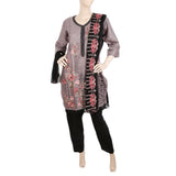 Women's Jacquard Embroidered 3 Pcs Suit - Dark Grey, Women, Shalwar Suits, Chase Value, Chase Value