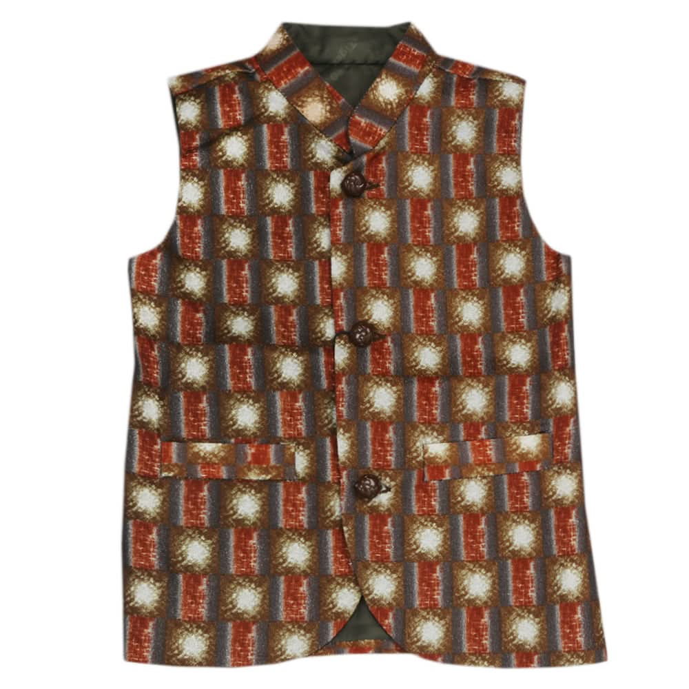 Boys Printed Waistcoat - Multi, Boys Waistcoats, Chase Value, Chase Value