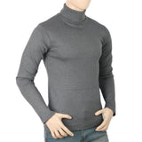 Men's Full Sleeves High Neck - Dark Grey, Men, Sweater and Sweat Shirts, Chase Value, Chase Value