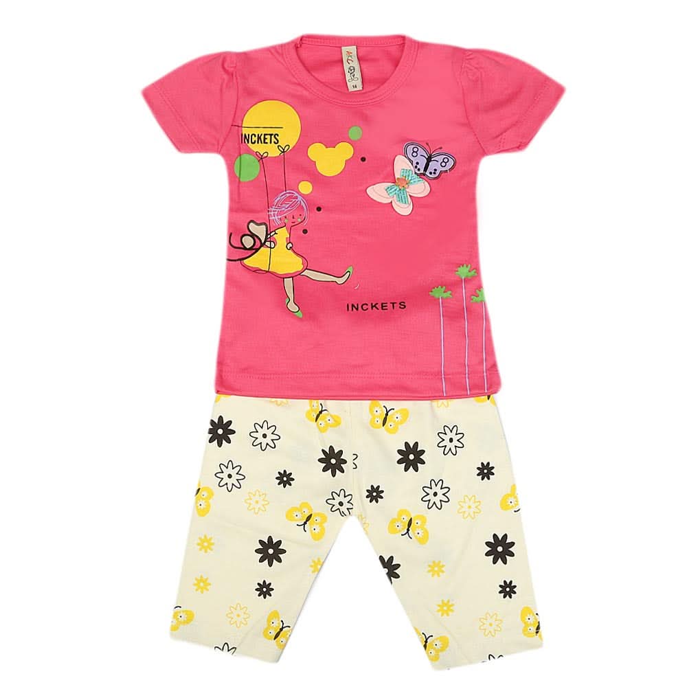 Girls Lycra Suit - Dark Pink, Kids, Girls Sets And Suits, Chase Value, Chase Value