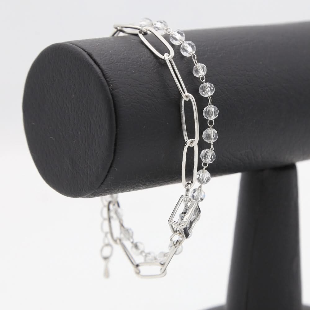 Women's Stone Bracelets - White-Silver, Women, Bangles & Bracelets, Chase Value, Chase Value