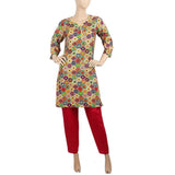 Women's Printed Lawn 2Pcs Stitched Suit - Pink, Women, Shalwar Suits, Chase Value, Chase Value