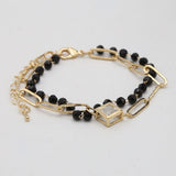 Women's Stone Bracelets - Black-Golden, Women, Bangles & Bracelets, Chase Value, Chase Value