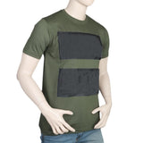 Men's Half Sleeves Round Neck T-Shirt - Green, Men, T-Shirts And Polos, Chase Value, Chase Value