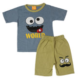Boys Half Sleeves Suit - Steel Blue, Kids, Boys Sets And Suits, Chase Value, Chase Value