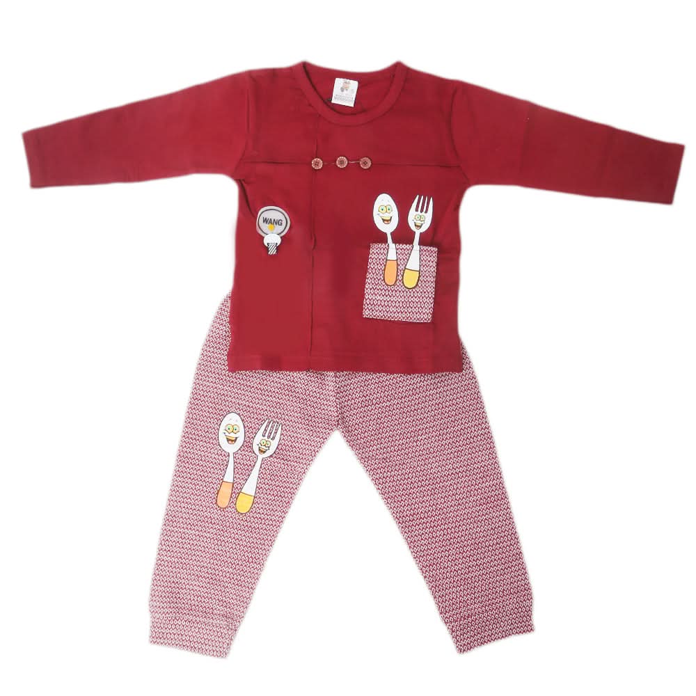 Boys Full Sleeves Suit - Maroon, Kids, Boys Sets And Suits, Chase Value, Chase Value
