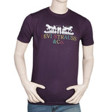 Men's Half Sleeves Round Neck T-Shirt - Purple, Men, T-Shirts And Polos, Chase Value, Chase Value
