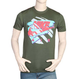 Men's Half Sleeves Round Neck T-Shirt - Green, Men, T-Shirts And Polos, Chase Value, Chase Value