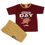 Boys Half Sleeves Suit - Maroon, Kids, Boys Sets And Suits, Chase Value, Chase Value