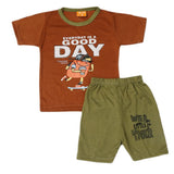 Boys Half Sleeves Suit - Dark Brown, Kids, Boys Sets And Suits, Chase Value, Chase Value