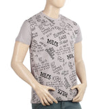 Men's Half Sleeves Round Neck T-Shirt - Light Grey, Men, T-Shirts And Polos, Chase Value, Chase Value