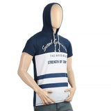 Men's Half Sleeves Round Neck T-Shirt - Navy Blue, Men, T-Shirts And Polos, Chase Value, Chase Value