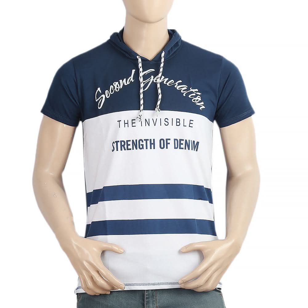 Men's Half Sleeves Round Neck T-Shirt - Navy Blue, Men, T-Shirts And Polos, Chase Value, Chase Value