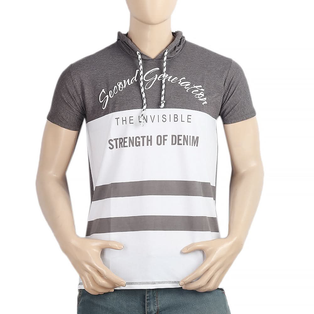 Men's Half Sleeves Round Neck T-Shirt - Grey, Men, T-Shirts And Polos, Chase Value, Chase Value