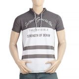 Men's Half Sleeves Round Neck T-Shirt - Grey, Men, T-Shirts And Polos, Chase Value, Chase Value