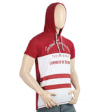 Men's Half Sleeves Round Neck T-Shirt - Maroon, Men, T-Shirts And Polos, Chase Value, Chase Value