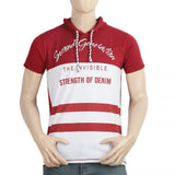 Men's Half Sleeves Round Neck T-Shirt - Maroon, Men, T-Shirts And Polos, Chase Value, Chase Value