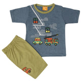Boys Half Sleeves Suit - Steel Blue, Kids, Boys Sets And Suits, Chase Value, Chase Value