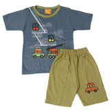 Boys Half Sleeves Suit - Steel Blue, Kids, Boys Sets And Suits, Chase Value, Chase Value