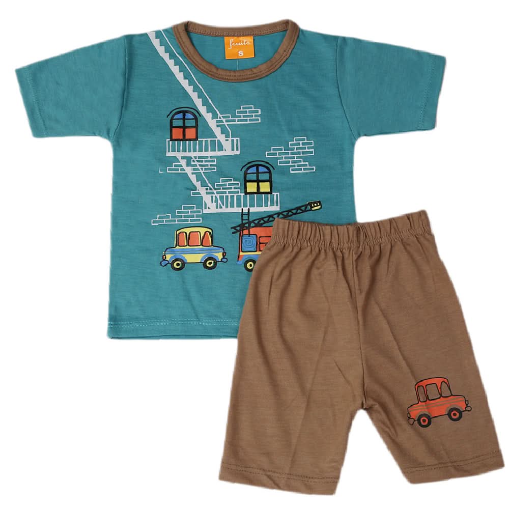 Boys Half Sleeves Suit - Sea Green, Kids, Boys Sets And Suits, Chase Value, Chase Value