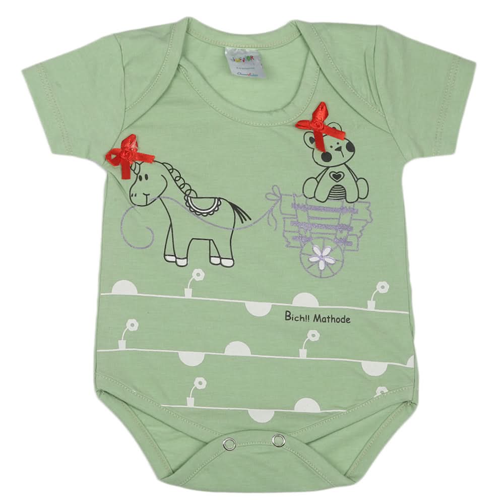 Newborn Girls Romper - Steel Green, Kids, Newborn Girls Rompers, Chase Value, Chase Value